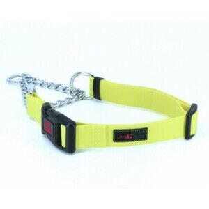 Ultrahund Play Martingale Dog Collar 3/4" Wide, Adjustable 18" to 22" (Yellow)